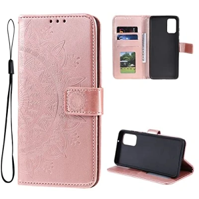 Abbildung von CoverKingz Handyhülle kompatibel mit Samsung Galaxy A23 Handytasche Kartenfach Klapphülle Case Handy Hülle klappbar Motiv Mandala Rosegold