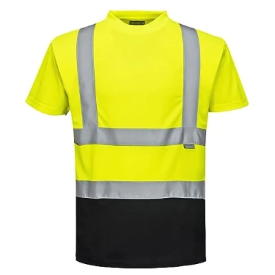 Abbildung von Portwest Zweifarbiges Warnschutz T Shirt, Größe: 5XL, Farbe: Gelb/Schwarz, S378YBR5XL