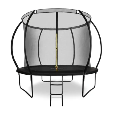 Abbildung von HyperMotion Gartentrampolin mit Leiter und Innennetz für Haus Garten