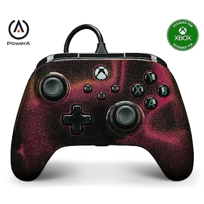 Abbildung von PowerA Advantage Wired Controller für Xbox Series XS und Windows 10/11 Sparkle, Gamepad, Schnurgebundener Videogamecontroller, Gaming Controller, USB C, Geeignet One, Offiziell lizensiert
