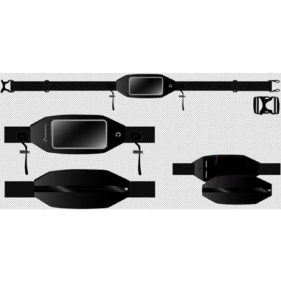 Abbildung von ENERGETICS Unisex Erwachsene RB Smart II Gürteltaschen, Black/Silver, Einheitsgröße