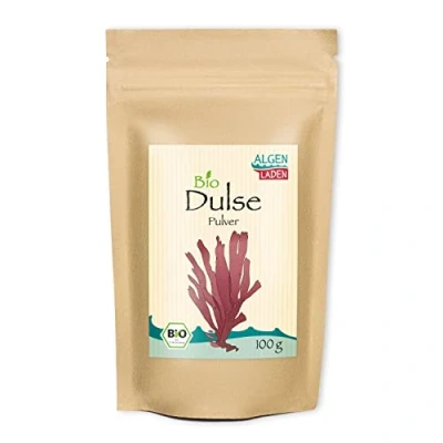 Abbildung von ALGENLADEN BIO Dulse Pulver 100 g aus dem Atlantik Rotalgen für Smoothies Rohkost Vegan