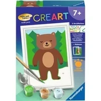 Abbildung von Ravensburger CreArt 23987 Kleiner Bär Malen nach Zahlen für Kinder ab 7 Jahre, Ostergeschenke Kleines Geschenk zu Ostern
