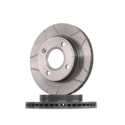 Abbildung von BREMBO MAX LINE 09.6727.77 Bremsscheibe 240 20 4 innenbelüftet, geschlitzt beschichtet mit verzahnter Federscheibe FORD: Escort 5 Schrägheck, Puma