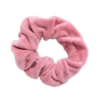 Abbildung von Damen Nicky Scrunchies Haargummis Bio Baumwolle Haarband Mädchen Frauen (Altrosa)