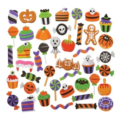 Abbildung von Baker Ross FN289 Halloween Süßigkeiten Schaumstoffaufkleber Packung mit 160 Aufklebern, Aufkleber für Kinder