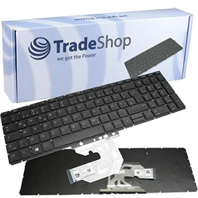 Abbildung von Original Laptop Notebook Tastatur Keyboard Deutsch QWERTZ für HP ProBook 450 G6, 455 450R G7, G7 Schwarz, ohne Rahmen
