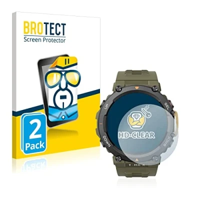 Abbildung von BROTECT (2 Stück Schutzfolie für Huami Amazfit T Rex 2 Displayschutz Folie Ultra Klar