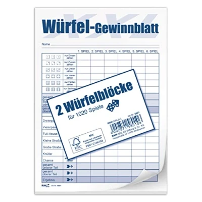 Abbildung von RNK Verlag Geschenkpapier Würfel Block XXL A5 85 Blatt 2Er Pack