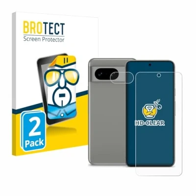 Abbildung von BROTECT (2 Stück Schutzfolie für Google Pixel 8 (Display+Kamera) Displayschutz Folie Ultra Klar