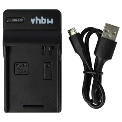 Abbildung von vhbw USB Ladegerät kompatibel mit Sony NP FF50, FF51, FF70, FF71 Kamera Camcorder/Akku Ladeschale, Ladeanzeige, 8,4 V