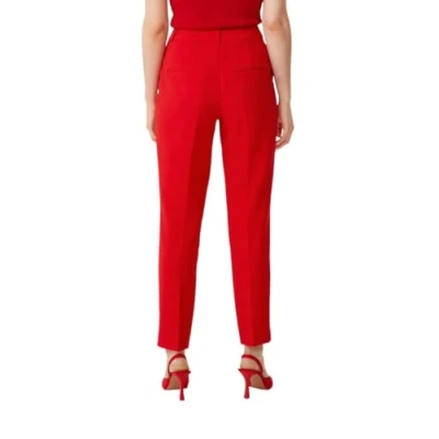 Abbildung von comma SLIM LEG Stoffhose, Damen, Größe: 34x32, Mohnrot