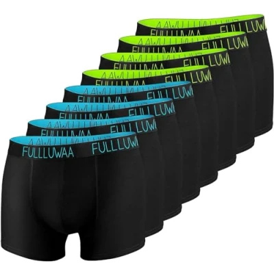 Abbildung von Fullluwaa Boxershorts Herren 8er Pack Unterhosen Männer Baumwolle Men Retroshorts Boxer Unterwäsche M, L, XL, XXL, 3XL, 4XL