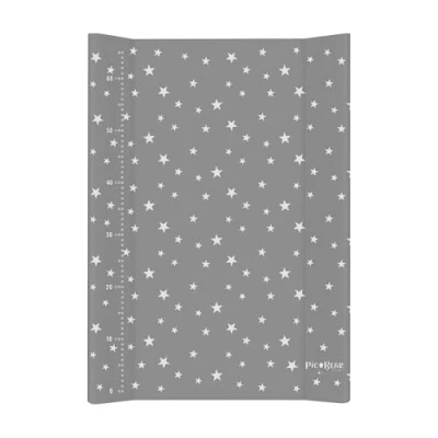 Abbildung von pic Bear Keil Wickelauflage hochwertige OEKO TEX Wickeltischauflage pflegeleichte Wickelunterlage Auflage Wickelkommode 50 x 70 cm Sterne grau weiß