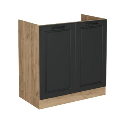 Abbildung von Vicco Spülenunterschrank R Line, Anthrazit Landhaus, 80 cm ohne Arbeitsplatte