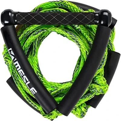 Abbildung von Wakesurf Leine SKA mit gepolstertem Griff &amp; dickem Seil 3 Sektionen