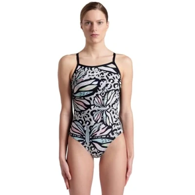 Abbildung von Arena Butterflies Badeanzug, Damen, Größe: 38, black multi