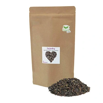 Abbildung von TEALAVIE Schwarztee lose Darjeeling First flush FTGFOP1 frisch, aromatisch umweltfreundlicher Nachfüllpack 200g Refill loser Schwarzer Tee