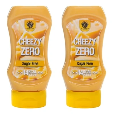 Abbildung von Rabeko Zero Sauce Cheezy Saus, 2 x 350ml ohne Zucker &amp; wenig Fett gesunde Low Carb Produkte kalorienreduziert fettreduziert für Salat, Frites,Burger,Grill Glutenfrei