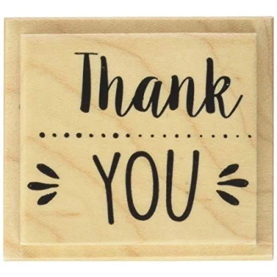 Abbildung von Knorr prandell 211800393 Stempel aus Holz (Danke) Motivgröße 5 x 3,8 cm , Motiv: Thank YOU