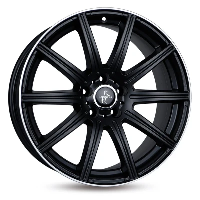 Abbildung von KESKIN 5 loch 18Zoll 112mm Alufelge KT16 Dynamic mattschwarz Horn Edelstahl KT168018511245MBLP Felge