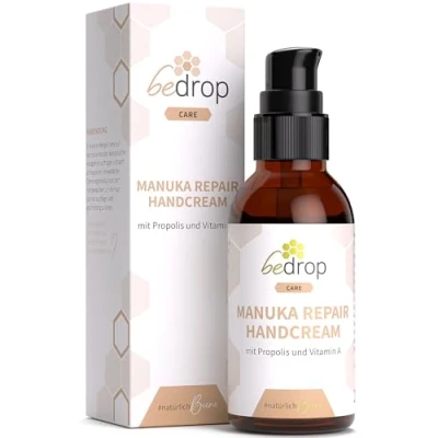 Abbildung von bedrop Manuka Repair Handcream/feuchtigkeitsspendende Handcreme mit Honig, Propolis &amp; Vitamin A, auch bei beanspruchte gerissene Hände anwendbar 25ml (25ml)