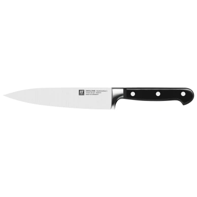Abbildung von ZWILLING Professional S Fleischmesser, Klingenlänge: 16 cm, Großes Klingenblatt, Rostfreier Spezialstahl/Kunststoff Griff mit Nieten, Schwarz [Made in Germany]
