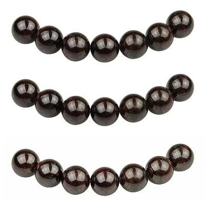 Abbildung von MJDCB Perlen zum Auffädeln 6mm 60 stück Granat Halbedelsteine mit Loch Natürliche Lose Runde Steinperlen für Herstellung Schmuck Armbänder Halsketten