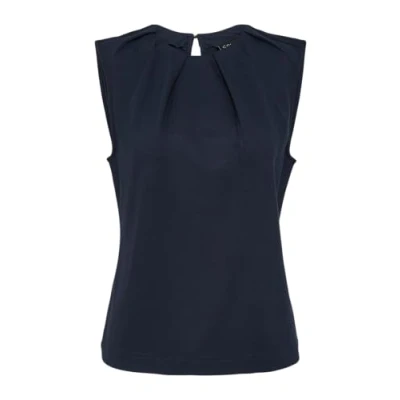 Abbildung von s.Oliver Black Label MIT Gelegten Faltern Top, Damen, Größe: 48, Navy