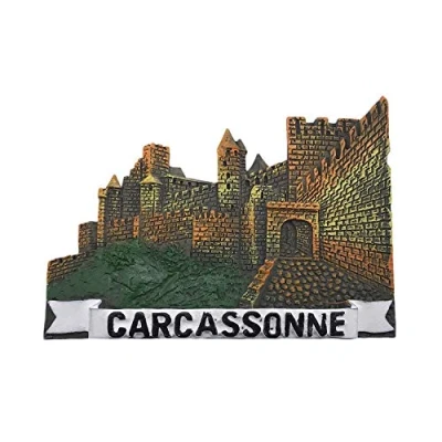 Abbildung von 3D Carcassonne Frankreich Kühlschrank Magnet Tourist Souvenirs Handarbeit Harz Handwerk Magnetischen Aufkleber Home Küche Dekoration Reise Geschenk