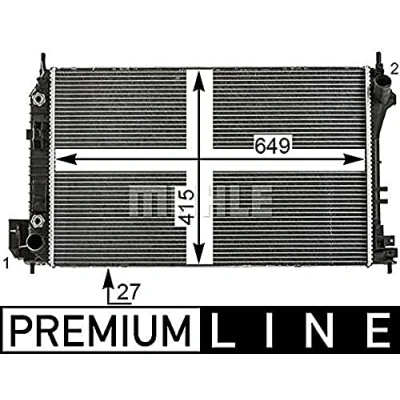 Abbildung von Kühler, Motorkühlung MAHLE ORIGINAL CR 26 000P