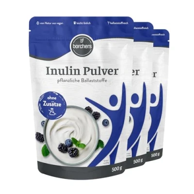 Abbildung von borchers Inulin 3x 500g Beutel Pulver Pflanzliche Ballaststoffe Vegan 0,5kg