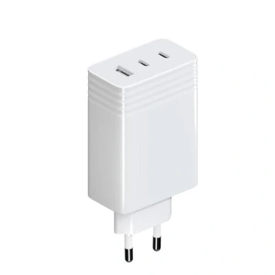 Abbildung von SOLUM USB C 3 Port Mehrfach Ladegerät 65W, Schnellladegerät, PPS Unterstützung, PD3.0, GaN, Adapter kompatibel mit iPhone 15 Pro Max/Pro/15/14 Max/14, Galaxy S23 Ultra/S23/S22, MacBook usw