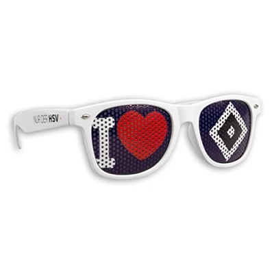 Abbildung von Blueprint Cologne Hamburger SV Sonnenbrille HSV Fanbrille verschiedene Varianten (I Love Weiß)