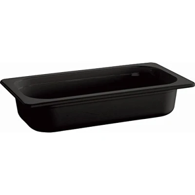 Abbildung von APS 83752 GN 1/3 Behälter ECO LINE, 32,5 x 17,6 cm, Tiefe 65 mm, 2 Liter Melamin, schwarz