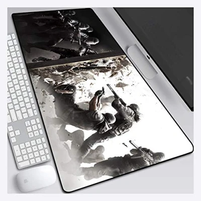 Abbildung von Mauspad Rainbow Six Belagerung 800X300mm Mauspad, Speed ​​Gaming Mousepad, Unterseiten Mousemat aus Gummi mit 3 mm starker Basis, für Notebooks, PC, T