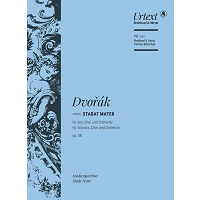 Abbildung von Stabat Mater op. 58 Breitkopf Urtext Studienpartitur (PB 5510): Für Soli, Chor und Orchester. Text Lateinisch.