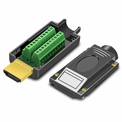 Abbildung von Oiyagai HDMI Adapter Signal Terminal Breakout Metallgehäuse Board Stecker Lötfreier (Schwarz)