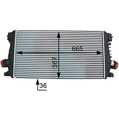 Abbildung von MAHLE ORIGINAL CI 364 000P Ladeluftkühler OPEL: Astra J Sports Tourer, Zafira C Schrägheck, CHEVROLET: Cruze Schrägheck