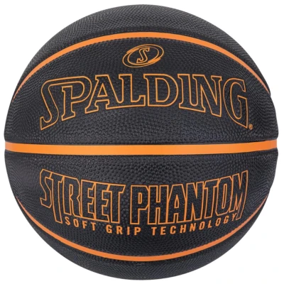 Abbildung von Spalding Street Phantom Basketballball Größe 7 Basketball Zertifizierter Ball Gummi Outdoor Orange Rutschfest Hervorragender Grip Extrem widerstandsfähig