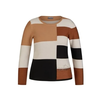 Abbildung von Rabe Strickpullover, mit Colorblocking Muster