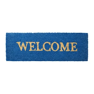 Abbildung von Fußmatte schmal WELCOME, relaxdays, Höhe: 15 mm, Blau