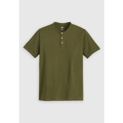 Abbildung von Levi&#039;s Housemark Kurzärmeliges Henley Shirt Herren Grün /