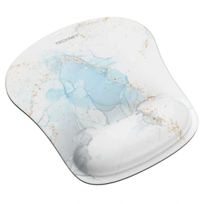 Abbildung von TECKNET Mauspad mit Gelkissen, Memory Foam Mousepad Ergonomisches Wasserdicht Komfort Mausmatte Handgelenkpolster Handauflage für Alle Maus Offfice Heim Computer Laptop
