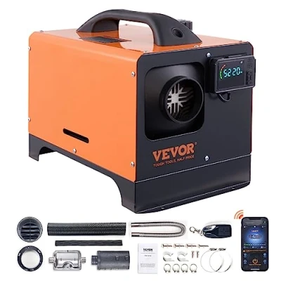 Abbildung von VEVOR Luft Dieselheizung Standheizung 12 V 5 kW, Luftheizung Air Diesel Lufterhitzer, 0,160,52 L/Std. mit LCD Display &amp; 10 m Fernbedienung Bluetooth APP Steuerung