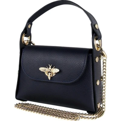 Abbildung von Drachenleder Handtasche, Damen, Größe: One Size, Dunkelblau