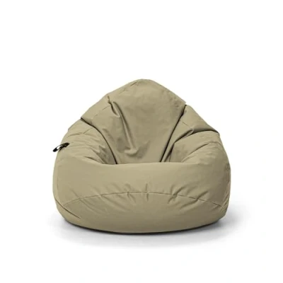 Abbildung von Nadimaideal Sitzsack Tropfenform Kastanie Bodenkissen für Kinder &amp; Erwachsene Indoor Outdoor Gaming Sitzkissen Beanbag Füllung EPS Perlen (Gold, XL Durchmesser 77 cm)