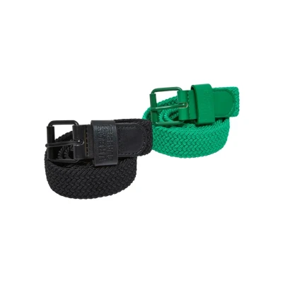 Abbildung von Urban Classics 2 PACK Unisex Flechtgürtel, Größe: L/XL, Black bodegagreen