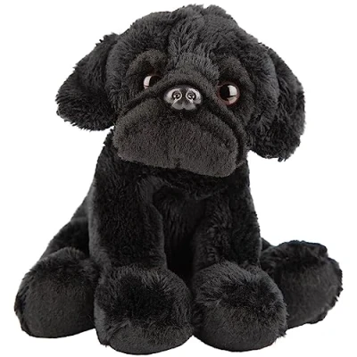 Abbildung von Suki Gifts 12132 Naturgetreuer Mops Kuscheltier, mehrfarbig