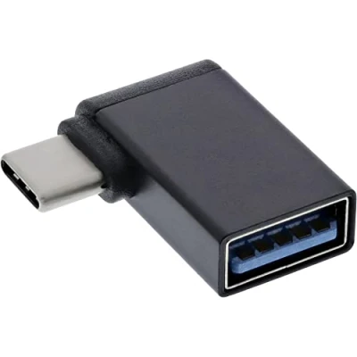 Abbildung von InLine 35805W USB 3.1 Adapter OTG, Typ C Stecker an A Buchse 90 gewinkelt (Gen.1)